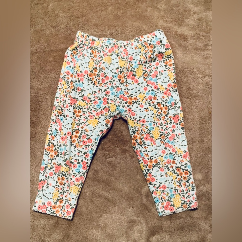 Floral blue pants